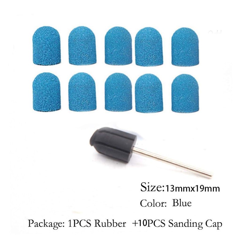 10pcs Sanding Caps with 1pcs Mandrel Handle Sanding Belts for