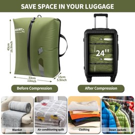 EULANT Reusable Vacuum Bags for Luggage,Vacuum Seal Bags for Clothing Travel,Waterproof Compression Packing Bags Space Saver Bags for Suitcases Backpack Travel and business trip