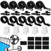 Yoojahow 20 Pcs Pool Solar Cover Reel Attachment Kit 8