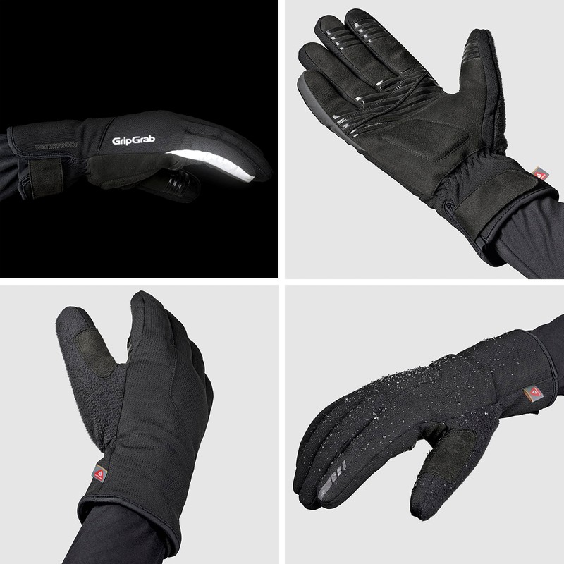 GripGrab Polaris 2 Waterproof Winter Cycling Gloves Primaloft Lined Rain