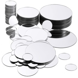 Jetec 40 Pieces Mini Size Round Mirror Small Round Mirror Adhesive Tiles Home Decoration for Crafts and DIY Projects Supplies(1 Inch, 2 Inch, 3 Inch)
