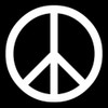 CafePress White Peace Sign Round Car Magnet, Magnetic Bumper Display
