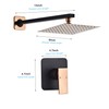 LCEVCGK Shower Faucet Set Bathroom Matte Black and Rose Gold