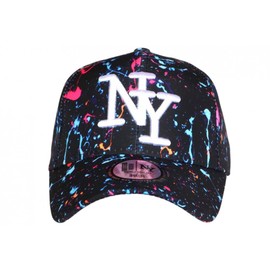 Hip Hop Honour NY Cap schwarz und blau Design Cosmos Streetwear Baseball Galaxy – Herren, Schwarz , Einheitsgröße