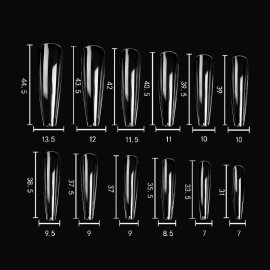 Unbranded XXL Gel Full Cover Nail Coffin Shape 360 BOXED!!