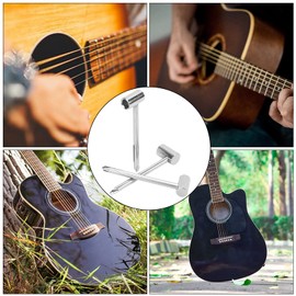 Luocute 7MM 8MM 6.35MM 3PCS Guitar Rod Wrench Guitar Adjustment Tool with Screwdriver for Guitar Musical Instrument Accessories, Guitar Rod Wrench Iron Universal Instrument (Silver