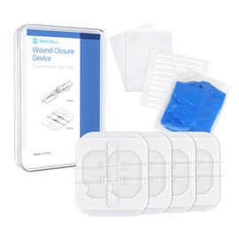 Zip Stitch Wound Closure Kit 2 Pcs, Butterfly Bandages, Surgical Quality, Quick Clot for Easy Use, Emergency Laceration Closures, Suture-Free Surgical Repairment, First Aid Wound Care (White, 4 PC)