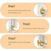 Ykendz Aluminum Mirror Clips, Round Shape Wall-Mounted Mirrors Bracket, Glass