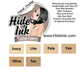 Hide Ink Temporary Tattoo Cover Up 4" x 6" - LITE COMBO (6-Pack)