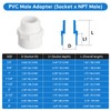 9 Pack 1" PVC Male Adapter, Schedule 40 (Socket x