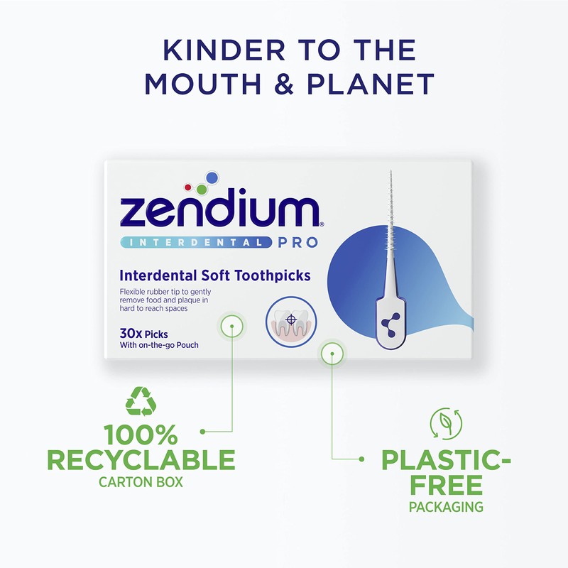 Zendium Interdental Soft Picks – 30x Picks – removes Plaque