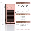 LINNY LASHES Eyelash Extension, 16 Rows, C Curl, Thickness 0.07