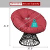 Costway Rattan Papasan Chair Ergonomic Design 360-degree Swivel with Soft