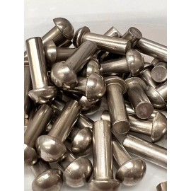 Accurate (100) 1/4 X 3/4 Round Head Solid Rivet Stainless Steel .25 X .75 1/4X3/4"