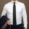 Pack of 2 Men's Ties, Black, Pre-Tied Tie with Zip