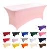 ZarzaaSik 2-Pack 6ft Spandex Table Covers for Rectangle Standard Folding