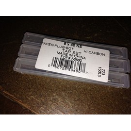 8-40 NS 3 Piece 3 Flute HI-Carbon TAP Set NORSEMAN Viking