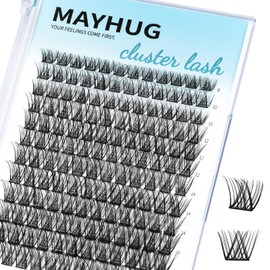 Mayhug Cluster Lashes, 144pcs Wispy Lash Clusters DIY 8-18mm Lash Extensions Super Volume Eyelash Clusters Reusable D Curl Individual Lashes (Sexy Baby)