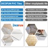 DICOFUN 10 Sheets Marble Look Peel and Stick Backsplash Wall