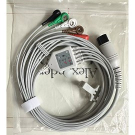 CONTEC 5 Lead ECG Cable Snap wire Gold plated buckle For Patient Monitor CMS8000