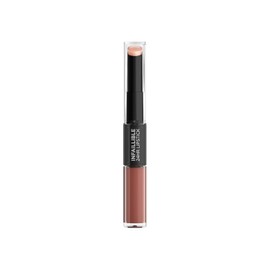 L'Oreal Paris, Infallible 24Hr Lipstick, Labial De Larga Duración De Dos Pasos: Líquido Y Balsamo, Tono 101 Everlasting Paris