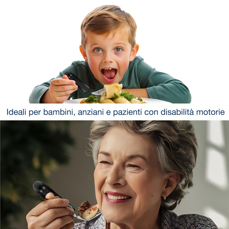 GIMA - Set composto da 4 posate modellabili in acciaio