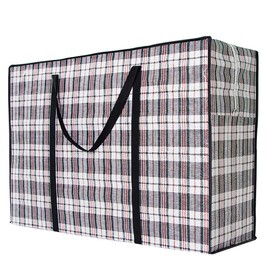 5 Pack Large Storage Laundry Bags Checkered Organizer Bag with Zipper and Handles for Comforters, Clothes, Bedding, Duvets