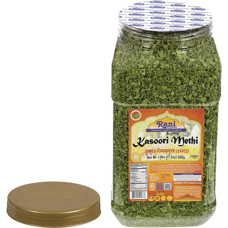 Rani Fenugreek Leaves Dried (Kasoori Methi) 17.5oz (1.1lbs) 500g PET
