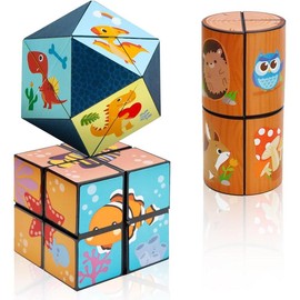 3 Themes Magic Cube Yoshimoto Cube Set for Kids and Adults, Toys for Boys and Girls Ages 8-12 - Style: Multicolored