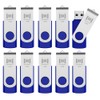 mosDART Paquete de 10 Flash Drives USB 2.0, Azul, 16GB