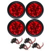 LIBRA Set of 4 Red 4" Round 10 LED Trailer