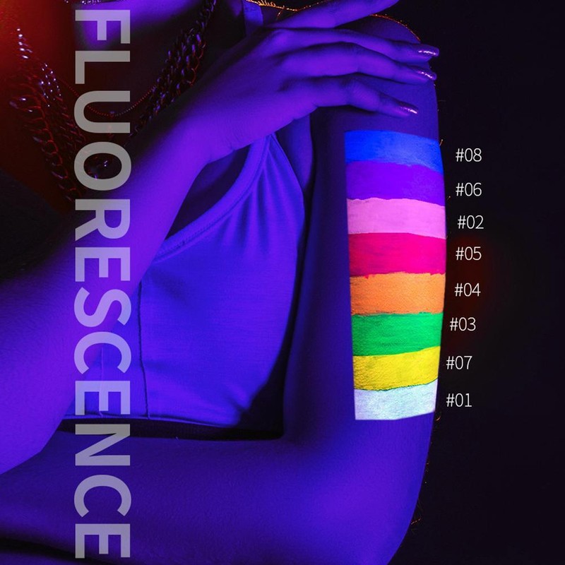 8Pcs Neon Liquid Eyeliner Waterproof Smudge Resistant Fluorescent Eyeliner for