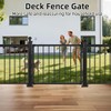 ZERTNROW Outdoor Deck Gate, Adjustable Steel Metal Gate for Patio
