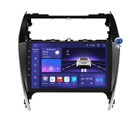 8 Core 4+32GB 10.1“ QLED Android 12 Stereo Car Radio for Toyota Camry 2011-2014 North America Version Wireless Carplay | Android Auto Weather Display WiFi GPS Navigation Bluetooth 5.0