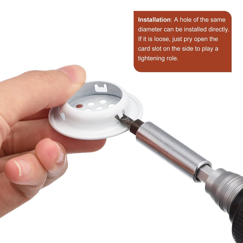 sourcing map 19 mm (3/4 inch) Round Soffit Ventilation Slot,