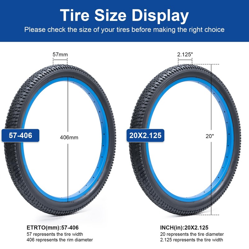 FengCan 20x2.125 (57-406) Bike Tire 20 inch Bicycle tire Suitable