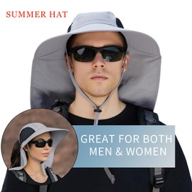 Sun Hat for Men Women with Neck Flap,UPF 50+ UV Protective Hiking Fishing Hats,Wide Brim Sun Hat for Women&Men …
