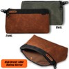 WELKINLAND 2-Pack Heavy-Duty Waxed Canvas Tool Pouches, 14-Inch Zippered Tool