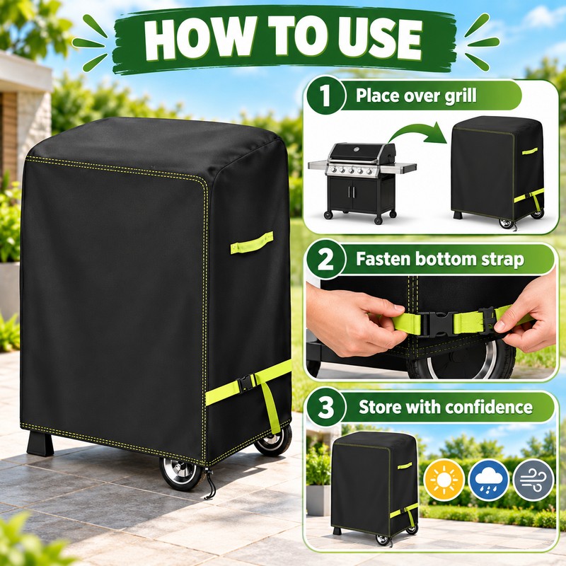 420D Outdoor BBQ Grill Cover for Barbecue Storage – Waterproof,
