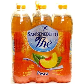 San Benedetto Peach Iced Tea - (Imported From Italy) BIG 1.5 Liter / 50.55 Oz Plastic Bottle (Pack of 6)