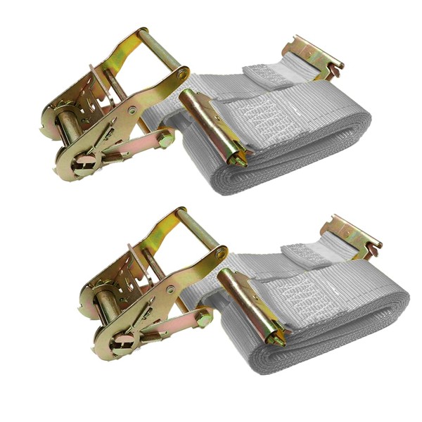BoxerTool 2 Pack E-Track Ratchet Straps - 2" x 16ft