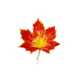 COLORFUL BLING Thanksgiving Brooch Pin,Autumn Fall Leaves Brooch Pin,Maple Leaf Lapel Pin, Thanksgiving Jewelry Accessory Gifts Decoration-A