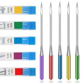 Sewing Needles for Household Sewing Needles, 5 Sizes, Storage Case Included, Thick Fabric, Thin Fabric, For Denim and Jeans, 15 Pieces, Handmade, Set for Thin Fabrics, Includes 5 Storage Boxes (3 of 9