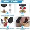 Alpinleux 2 Pack Headboard Stoppers for Wall, Adjustable Bed Stoppers