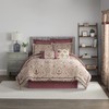 Waverly Oxford Damask 4 Piece Cotton Comforter Set, Embellished All