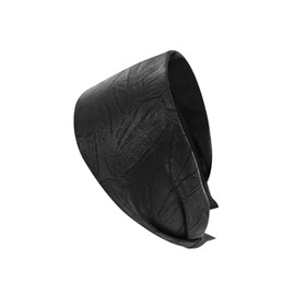 axy Wide Headband Made of Embossed Fabric in Leather Look with Leaf Pattern Beautiful Women's Headband Hair Accessories Hair Band Hairband HR14B (Black, Extra Wide)