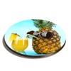 1 x Round Coaster - Funny Pineapple Drinking Smoothie Cork