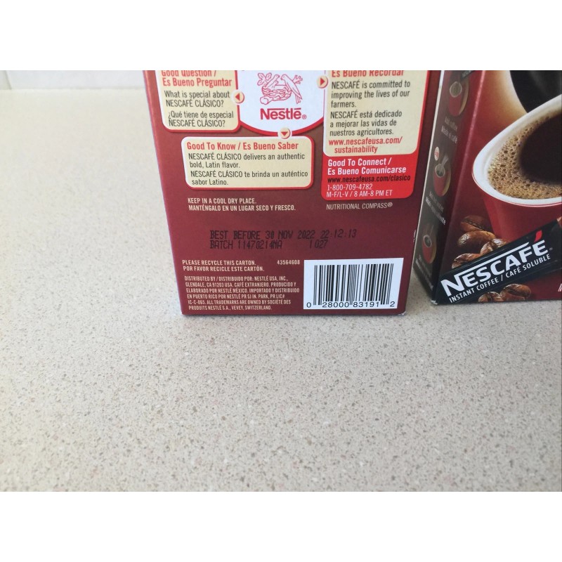 NESCAFÉ 4 Boxes NESCAFE CLASICO 28 Sticks Dark Roast Instant