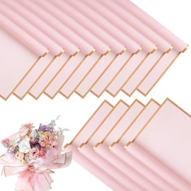 Yunzhou 20 Sheet Waterproof Flower Gift Wrapping Paper Florist Bouquet Packaging DIY Decor for Wedding Birthday Gift DIY (Black,58 * 58cm)