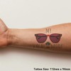 Large 'Vacation Mode With Sunglasses And Palms' Temporary Tattoo (TO00074471)